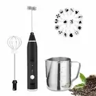 Electric Milk Coffee Frother Foam Mixer Egg Whisks 12oz Pitcher USB Rechargeable