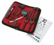 7pc Tactical Black Diagnostic Kit, Tuning Forks, Taylor Hammer, Bandage Scissors
