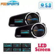 2X FX6 S 6 Rider Bluetooth Interphone Headset Motorcycle Bike Helmet Intercom FM