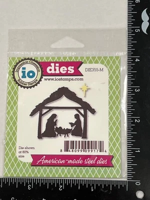 HTF RARE Nativity Scene Steel Dies By IO Stamps DIE355-M