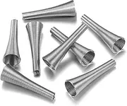 [BOSAIYA] PJ1 12pcs Metal Spring Funnel Shape Spacer Beads Caps DIY Beading Supplies Cone Spring Coil End caps for Jewelry Makings Accessories TL0612 (Color : Rhodium)