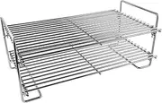DcYourHome Double Layer Stainless Steel Smoke Shelf/Grill Warming Rack Replacement Part for Traeger and Other Wood Pellet Grills & Gas Grills & Grill Grate Accessories (Smoke Shelf)