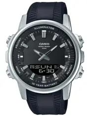 Casio AMW880-1AV Men's Analog-Digital Sport Watch Telememo 30 World Time LED 50M