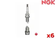 NGK Spark Plug FOR Volkswagen Eos 2007-2008 2.0 FSI (1F) Convertible BKR6E x6