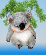 Hand-Painted Polyresin Sleepy Koala Decoration, Cute & Lightweight