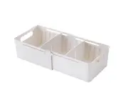 Receiving Box Of Partitioned Underwear Plastic Drawer Storage Box - White