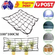 Elastic Scrog Trellis Net w/Hooks Plant Support Netting for Grow Tent Fence