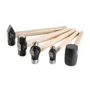 5 pc. Hickory Wood Handle Hammer Set TIT85070 Brand New!