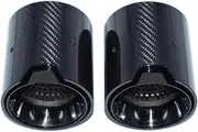 Compatible With 3 Series G20 G21 320d 330i 330e Carbon Fiber Tailpipe 4 Series Muffler G23 425 430 Exhaust Tip Nozzle(Brown)
