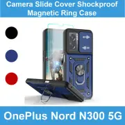 For OnePlus Nord N300 5G Camera Cover Shockproof Ring Case + Screen Protector