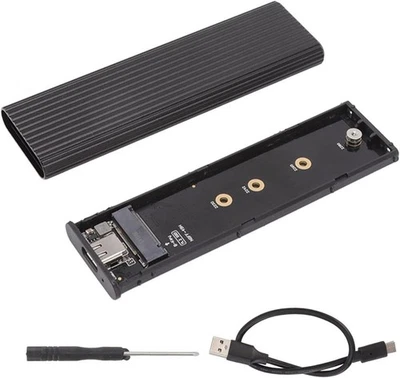 Aluminum M.2 NVME SATA SSD Enclosure Adapter, USB3.1(440+ MB) M.2 SATA SSD