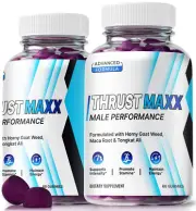 (2 Pack) Thrust Maxx Performance Booster Gummies, Advanced Formula Gummy