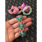 RAINBOW LOOM彩虹編織萬聖節小禮物兒童手環女孩手環手工編織手環