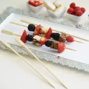 100 PADDLE SKEWERS 10" Natural Bamboo Picks Wedding Party Bar Buffet Supplies