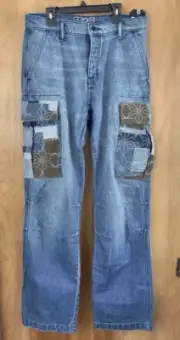 PRPS Men’s Miyagi Patchwork Japanese Selvedge Denim Jean 32x32 Blue Cargo NWT