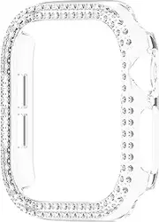 Diamond Bling Case for Apple Watch 10 Screen Protector, High Definition Scratch Resistant Hard PC Bumper Cover for Apple 10 42MM Accessories (Transparent)