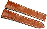 [RIOS] 1931 Calf Leather Watch Strap 22 mm German Crocodile Embossed Brown for Omega Folding Clasp