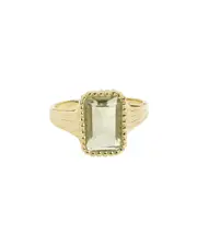 Tiramisu 14K Over Silver 4.15 ct. tw. Green Amethyst Ring