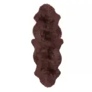 100% Genuine Sheepskin Rug Lambskin Rug Wool Double L Brown