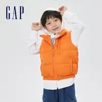 在飛比找蝦皮商城優惠-Gap 兒童裝 Logo立領羽絨背心(2-14歲) 大絨朵羽