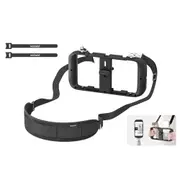 Universal Smartphone Video Rig Neck Strap Stabilizer Grip Cage with Cold Shoe Mount for Iphone
