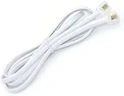 Telephone Line Cord 3ft/1m, RJ11 Male to RJ11 Male Phone Cable for Telephone, Modem or Fax Machine and Use in Home or Office (White)