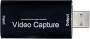 Video Capture Card, USB Audio Grabber, ABS Material, Low-Latency 1080P Capture Device, Plug and Play Streaming Tool, Versatile Recorder for Teaching Live Broadcast, 1 Pack