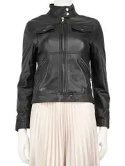 D&G Black Lambskin Biker Jacket