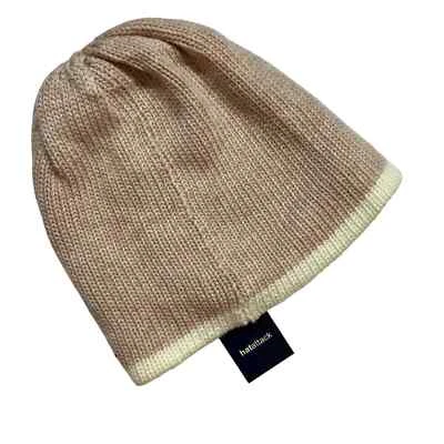 Hat Attack Reversible Tipped Beanie Natural New