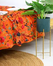 Velvet Frida Kantha Quilt Cotton Quilt Patchwork Quilt Handamade Red Velvet Quilt Floral Quilt Comforter Bedspread Blanket Bedcover Indian - 010