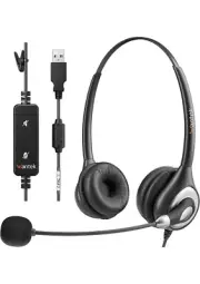 USB Headset with Microphone & Audio Controls Ultra Comfort