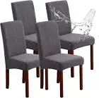 Waterproof Chair Covers for Dining Room Set of 4, Dining Chair Cover Removable P