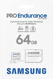 SAMSUNG PRO ENDURANCE 64GB MICROSDXC UHS-I MEMORY CARD DashCam Security Mobile