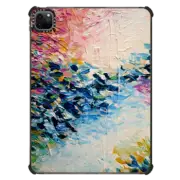 iPad Pro 11-inch (3rd/4th gen) iPad Impact Case PARADISE DREAMING - Lovely Tropical Island Dreams Whimsical Colorful Bold Rainbow Pastel Abstract Lagoon Nature White Pink Blue Painting