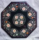 18" Black Marble Inlay Coffee Table Top Center/Side Tables Hallway Homes Decor