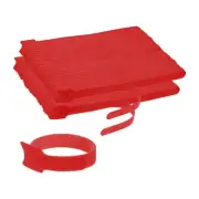 200-Pack Reusable Cable Ties, 7.9" Hook and Loop Cable Ties for Home [Red]