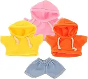 Milisten 4pcs Set 20 Doll Clothes Set Hoodies Pants Clothes Bear t Shirts Doll Cloth Mini Bear Clothing Animal Hoodie Diy Dress up Plush Shoes Stuffed Animal Shirts Plush