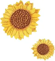 Gatuida Embroidered Sunflower Patches Iron or Sew Appliques for DIY Decorative Clothing Backpacks