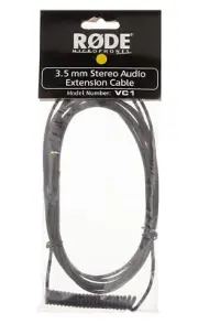 RoDE Microphones VC1 Mini-Jack/3.5mm Stereo Extension Cable 10 Ft DSLR Camera