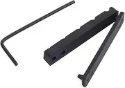 Kisangel 5 String String Bass Pom Bridge Saddle and Slotted Nut with Wrench Durable Material for Enhanced Tone Replacement for Nut Guitar Parts Random Color