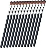 ASAKKURA 25pcs Portable Makeup Brush for Women Eyebrow Flat Makeup Eye Shadow Brushes with Handle for Daily and Professional Use Compact and Travel Friendly