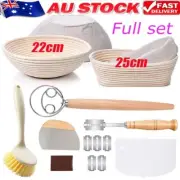 Round and Oval Banneton Bread Proofing Basket Sourdough Tools Kit