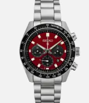 New Seiko SSC927 SpeedTimer Watch Red Dial Solar Chronograph 100 Meter Special