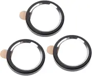 SHINEOFI 3pcs Metal Camera Lens Protector Ring Case for Durable Lens Guard Circle All Protection Firm Fit High End Metal Texture Black
