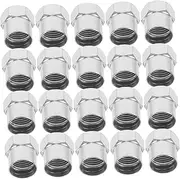 iplusmile 20Pcs Stainless Steel Tire Valve Stem Caps Durable Vehicle Tire Caps for Enhanced Protection Against Dust Debris Fit Accessory for Cars Trucks Easy Installation