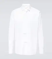 [Prada] Prada Tie-neck cotton tuxedo shirt UK 15,5 white