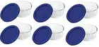 Pyrex 12 Piece Casserole Set Blue Glass Containers with Lids Oven Microwave Safe