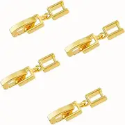 Lovejftty Gold Necklace Bracelet Extender for Women, 4pcs Foldover Extension Jewelry Clasps for Jewelry Making