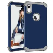 MCC Impact iPhone XR Shockproof 3in1 Rugged Case Cover Apple iPhoneXR [Dark Blue]