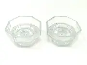 2 Pc. Crystal Candle Holder Set 1.5" tall 3" Diameter